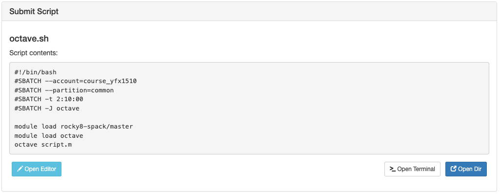 Open OnDemand - Job Composer - Job